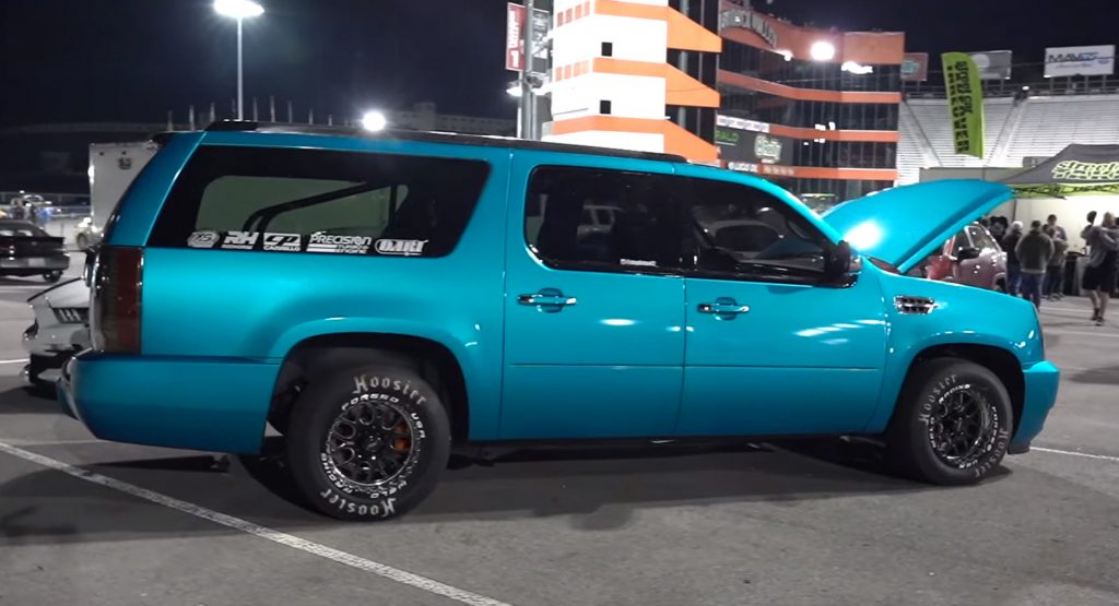  1200 HP Cadillac Escalade Spins All Four Wheels With Ease