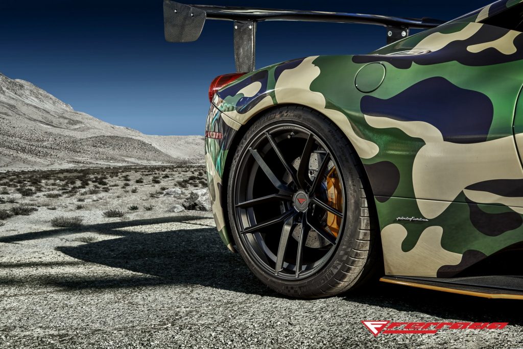 Ferrari 458 Italia in Snow Camouflage Wrap