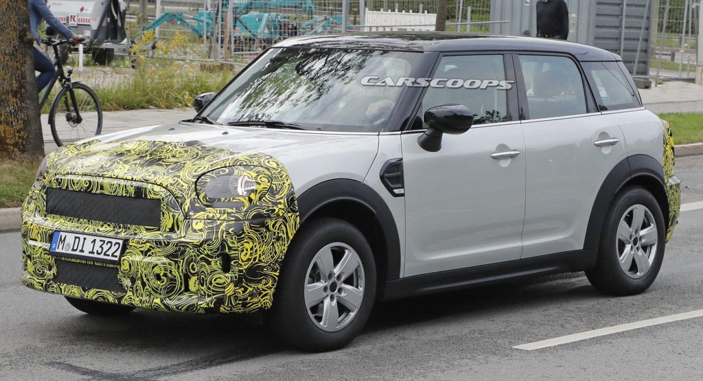 2021 mini countryman spied showing minor updates  carscoops