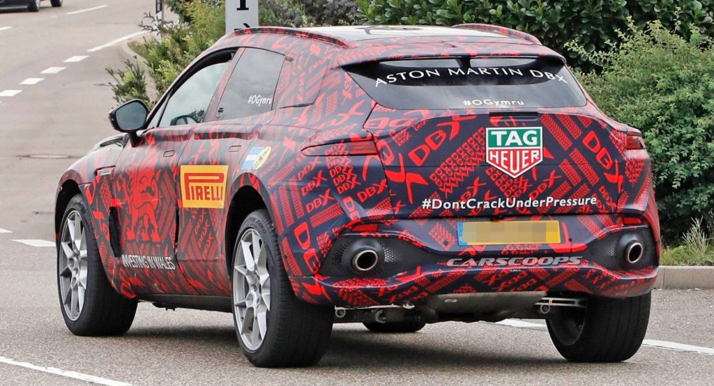  Aston Martin DBX Reveals Dramatic Rear End With Vantage-Inspired Taillights