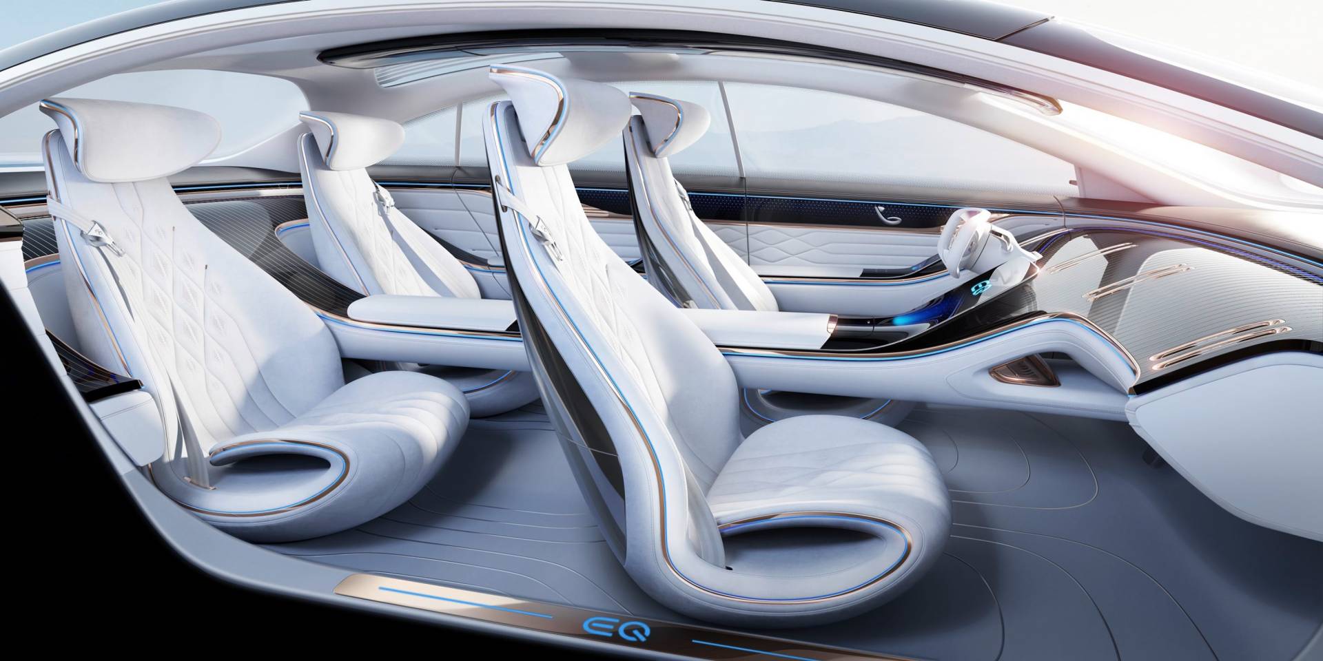 New Mercedes-Benz EQS Study Reveals Futuristic, Lounge-Like Interior