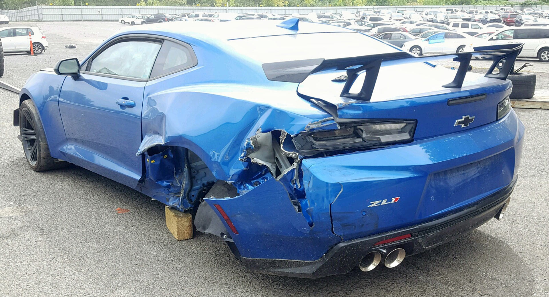 Crashed Camaro ZL1 With Less Than 50 Miles Is Pleading To Be Saved From ...