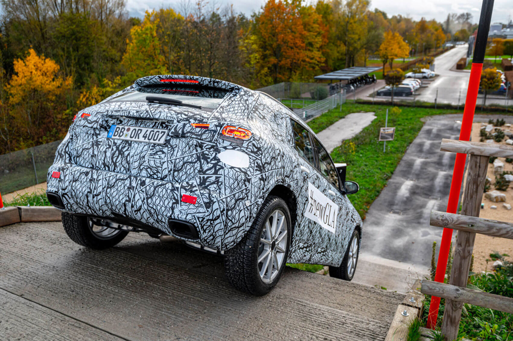 Mercedes Benz Gla Shows Itself In Official Spy Shots Carscoops