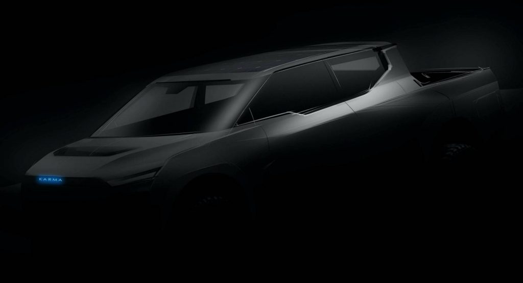  Karma Quietly Teases Extended Range Electric Pickup Truck