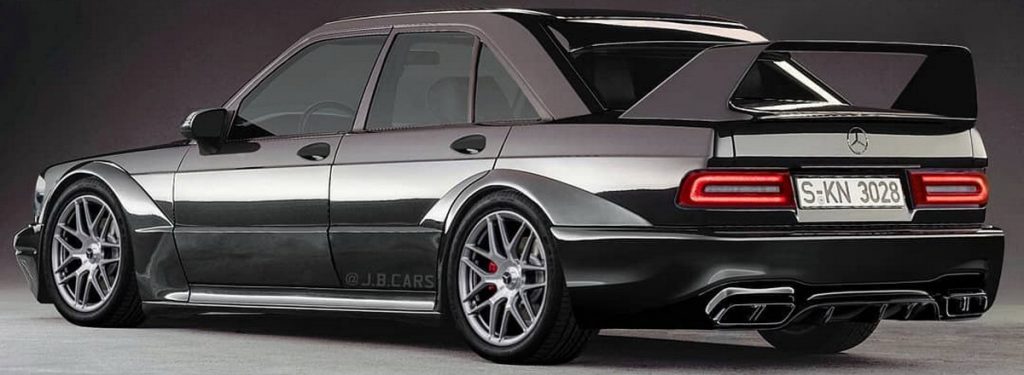 Mercedes 190E EVO II Gets Digital Revamp With New AMG Parts | Carscoops