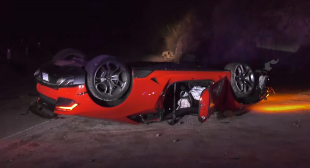  Police Looking For Driver Of Abandoned Lamborghini Huracan Found On Its Roof