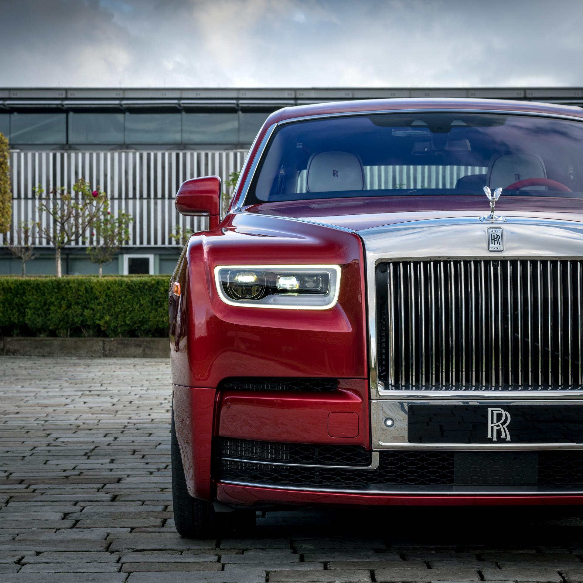 One-Off Red Rolls Royce Phantom Has Crystal Particles Fused In Its ...