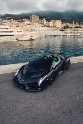 Stunning Lamborghini Veneno Roadster In Satin Black Could Sell For $6 ...