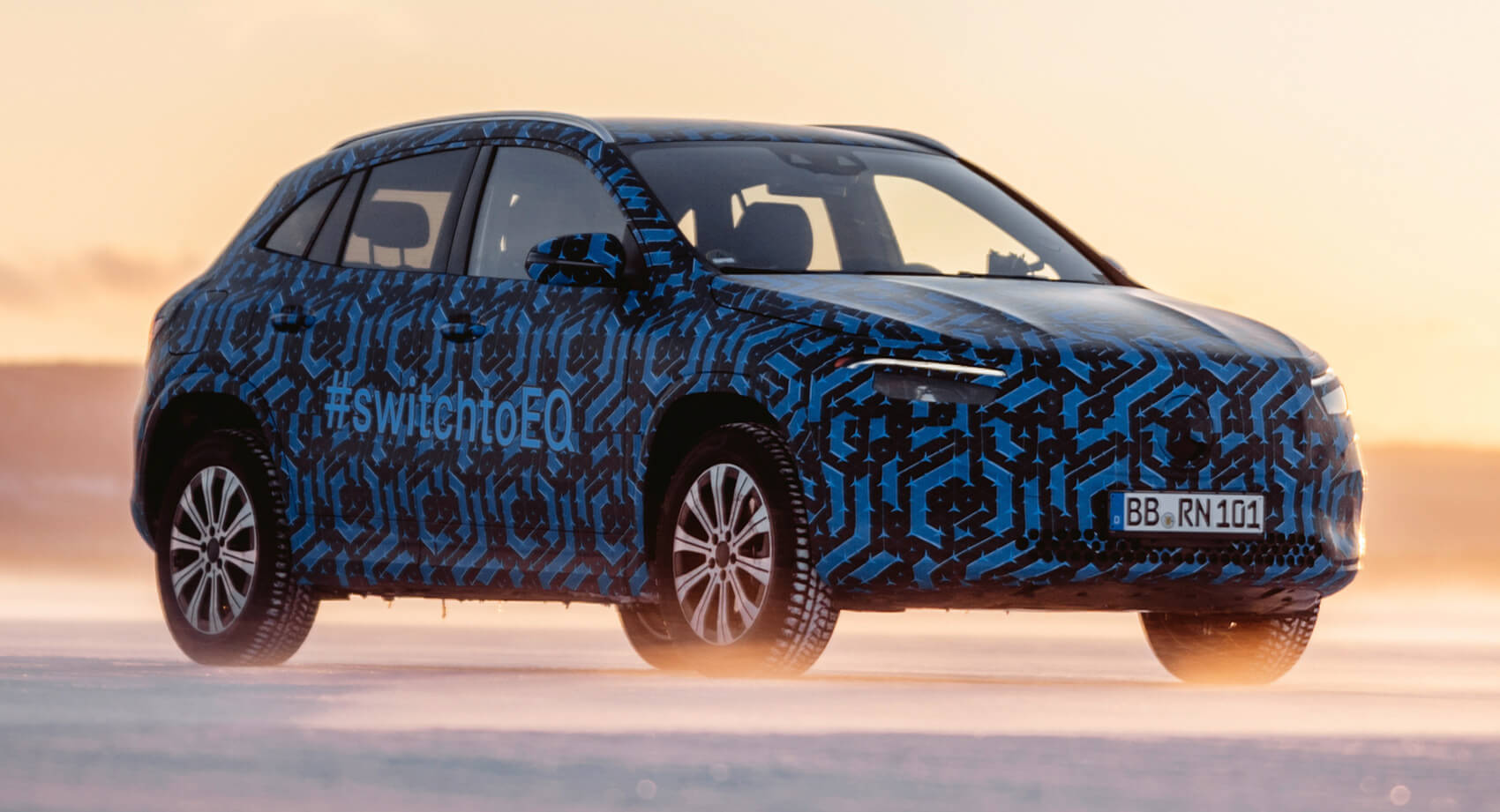 mercedes benz eqa electric suv teased in official spy shots carscoops mercedes benz eqa electric suv teased