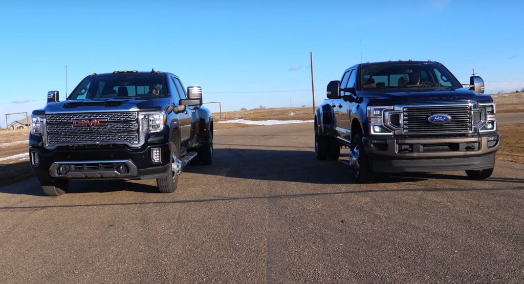  2020 Ford F-350 Shows GMC Sierra 3500 A Thing Or Two In Diesel Monster Truck Duel