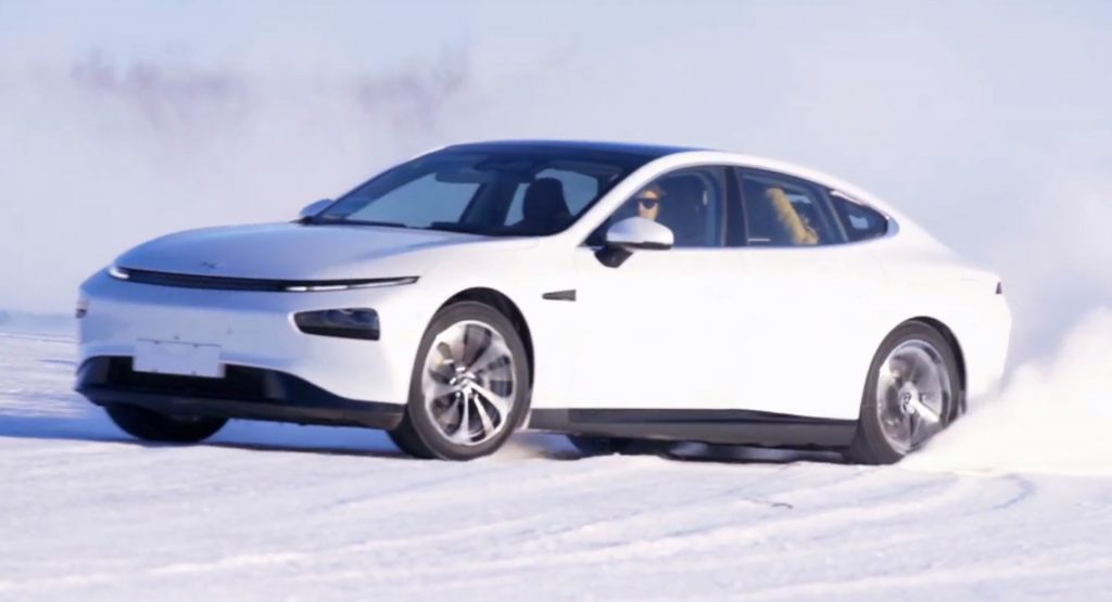  All-Electric Xpeng P7 Pushed To The Limits During Winter Testing