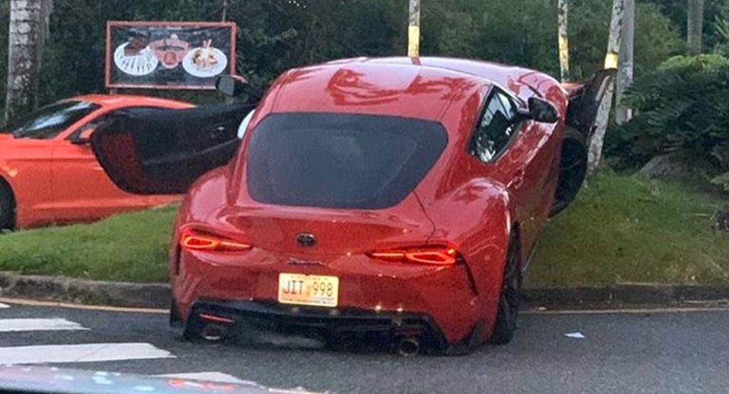  Curfew Be Damned, 2020 Toyota Supra Plows A Rock In Puerto Rico