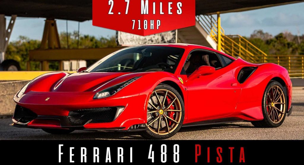  Ferrari 488 Pista Howls As It Sprints To 212 MPH (341 km/h)