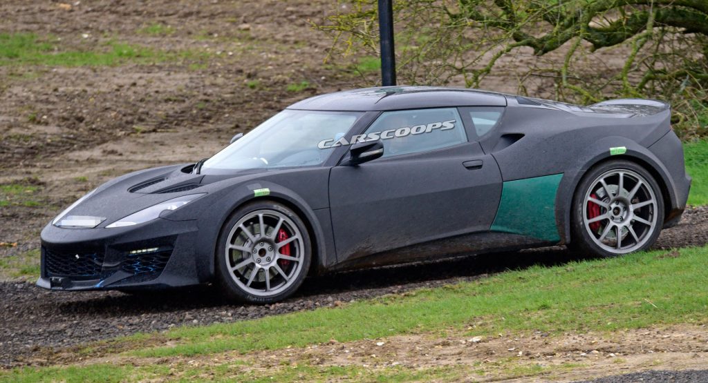  2021 Lotus Esprit Mule Spotted Hiding Under An Evora Bodyshell For The First Time