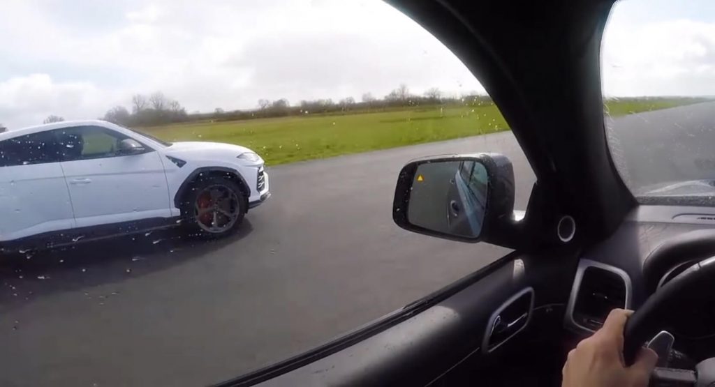  Jeep Grand Cherokee Trackhawk And Lamborghini Urus Try To Settle Their Differences In Drag Race