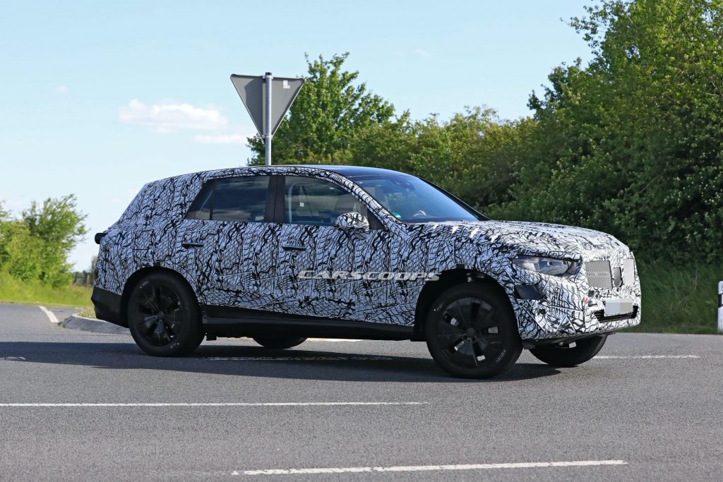 All New 2022 Mercedes Glc Looks Longer And Flatter In First Spy Shots