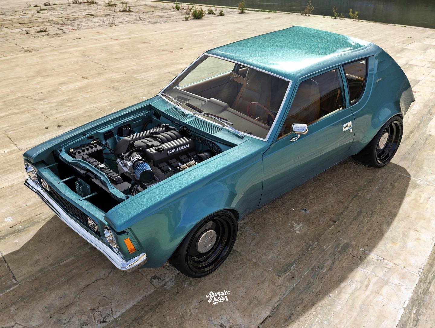 Imaginary Amc Gremlin Restomod Looks Infinitely Better With A Shorter Front Overhang Carscoops