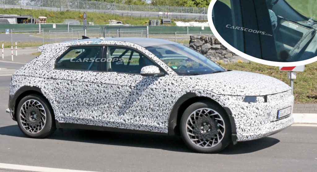 New Spy Photos Of The 2021 Hyundai 45 Retro Electric Compact Crossover Carscoops