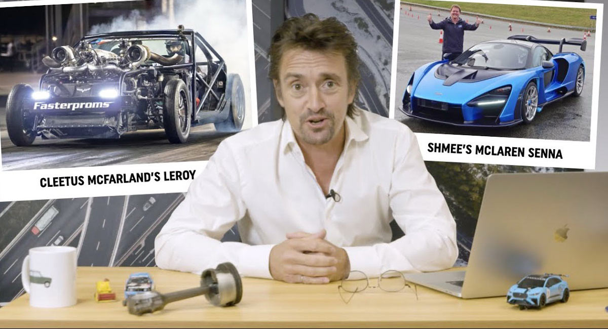 Watch Richard Hammond Lightly Roast Known Youtubers Rides Carscoops