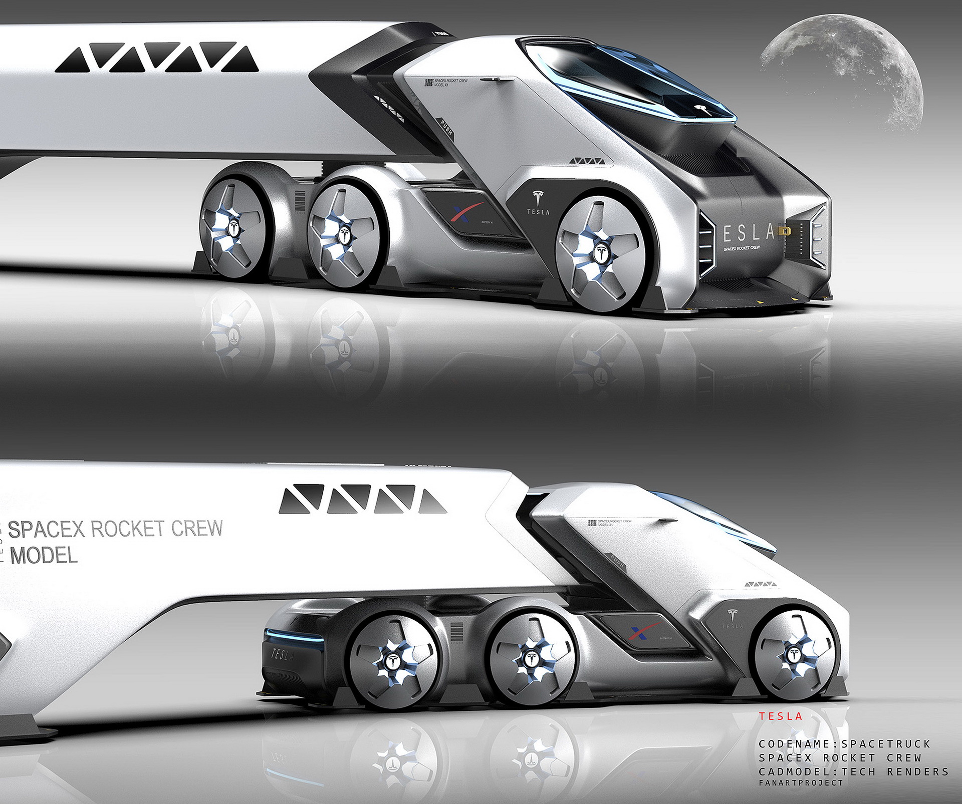 Tesla SpaceTruck Study Looks Ready To Boldly Go Places Where No Man Has