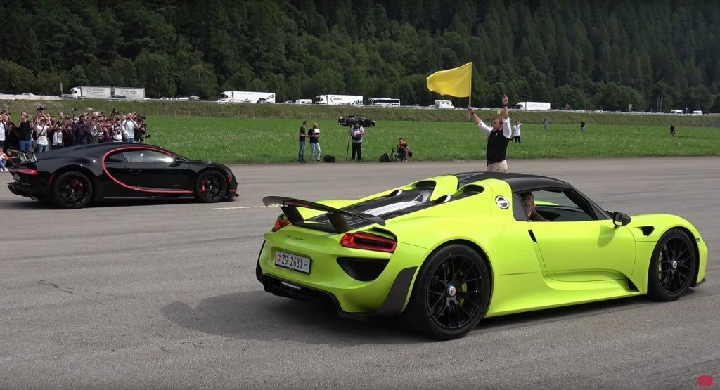 Can A 918 Spyder Beat The Mighty Bugatti In A Straight Line? Carscoops