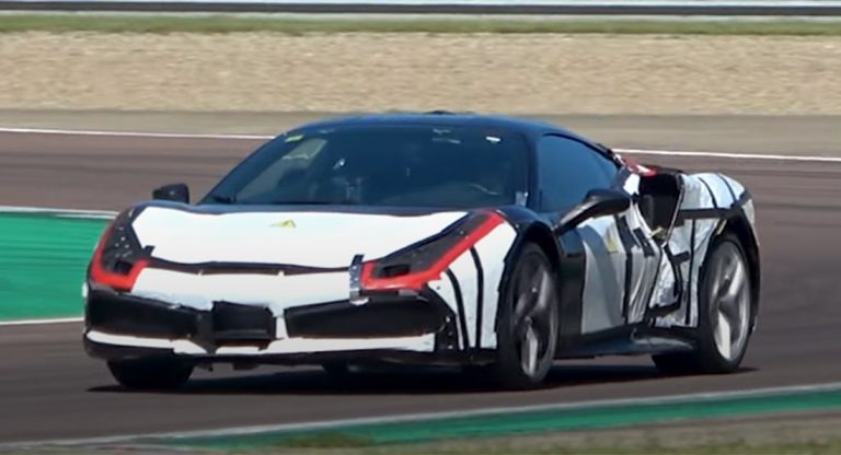 Does This Mid-Engined Ferrari Test Mule Have A Hybrid V6? | Carscoops