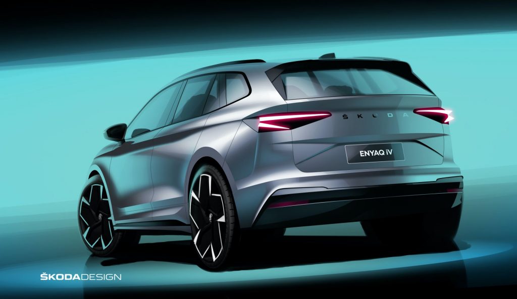 2021 Skoda Enyaq iV Shows Matrix LED Headlights In New Teaser | Carscoops