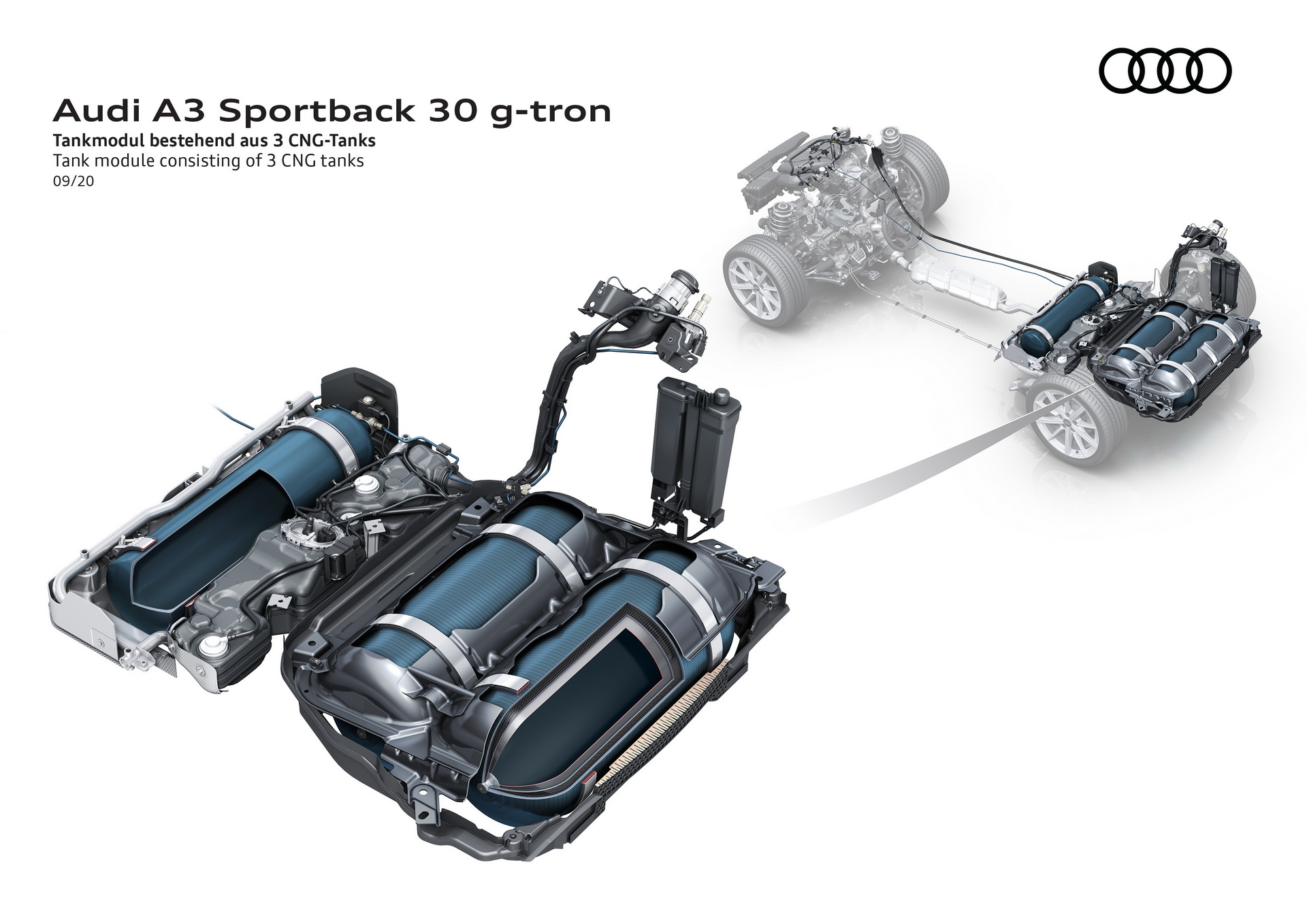 21 Audi A3 Sportback 30 G Tron Is A 129 Hp Cng Powered Premium Hatchback Carscoops