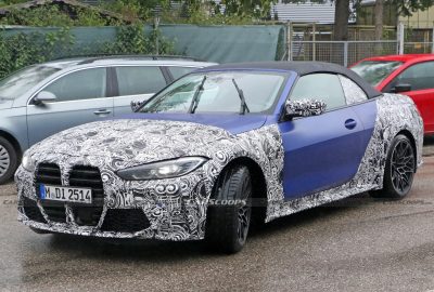 New 2021 BMW M4 Convertible Spied In Frozen Blue | Carscoops