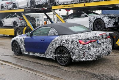 New 2021 BMW M4 Convertible Spied In Frozen Blue | Carscoops