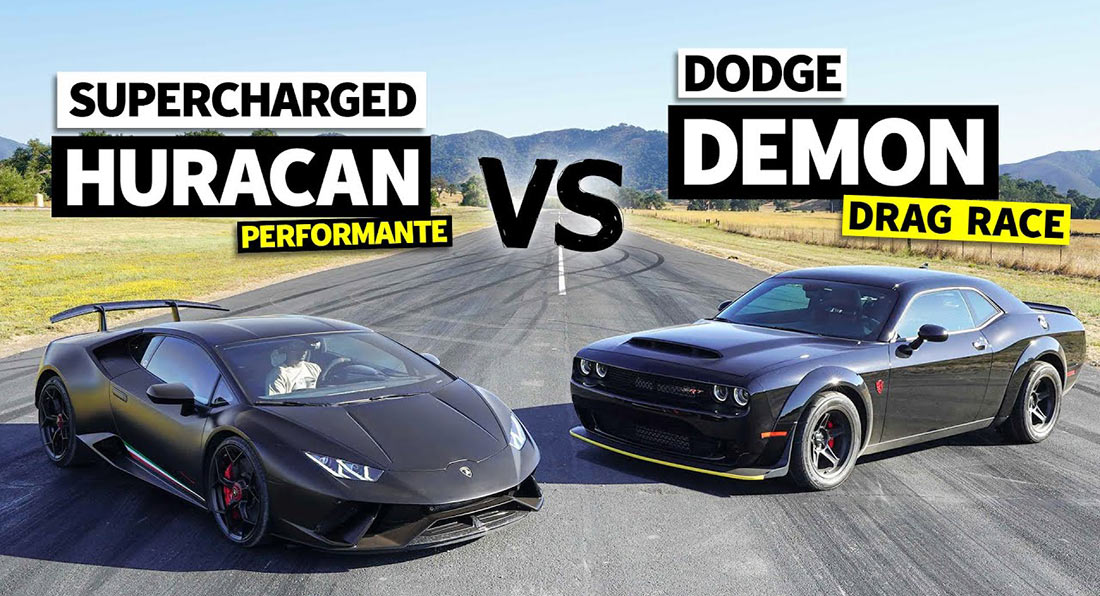Place Your Bets: Supercharged Lamborghini Huracan And Dodge Demon Are  Straight-Line Animals | Carscoops