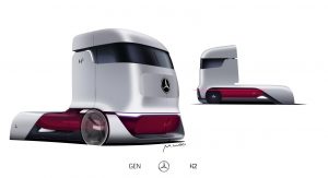 New Mercedes-Benz GenH2 Fuel-Cell Semi Concept Previews Production ...