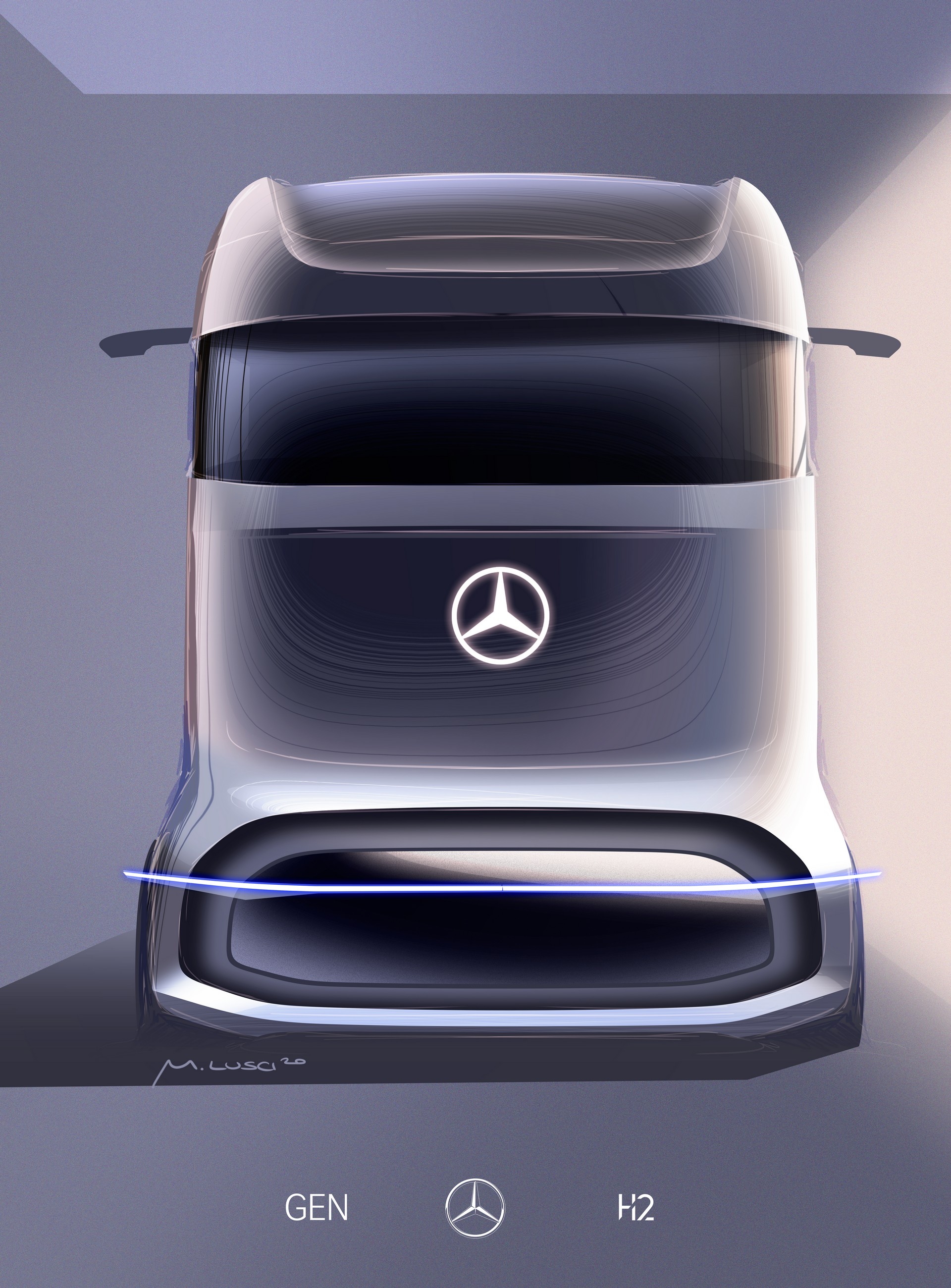 New Mercedes-Benz GenH2 Fuel-Cell Semi Concept Previews Production ...