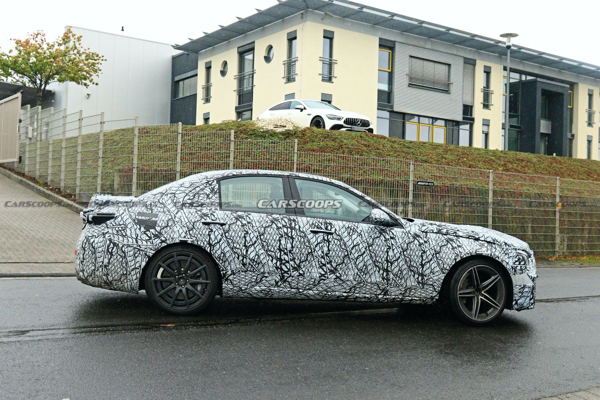 Muscled Up 22 Mercedes Amg C63 Makes Spy Debut With Mystery Powertrain Carscoops