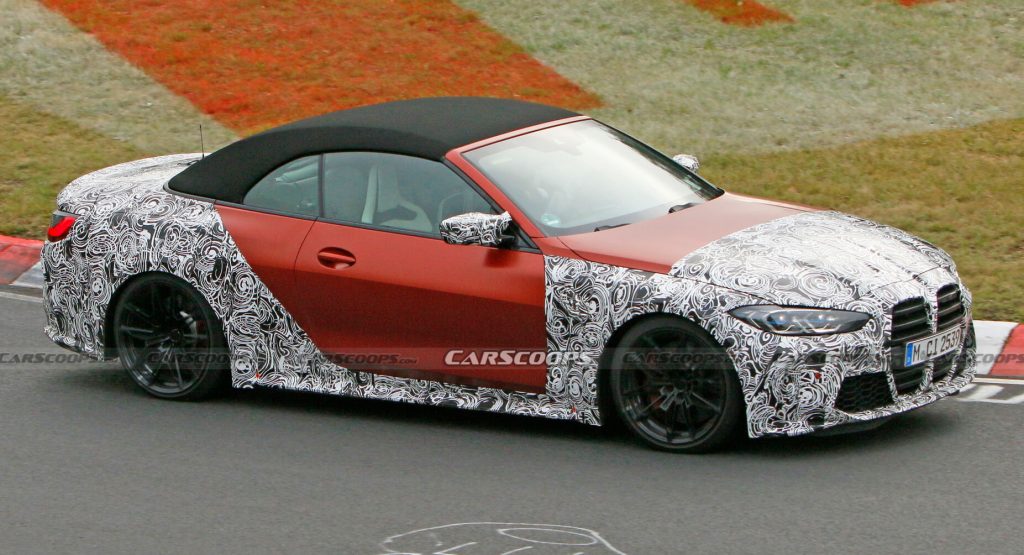  2021 BMW M4 Convertible Gets Dressed In Orange Attire For Nurburgring Track Testing