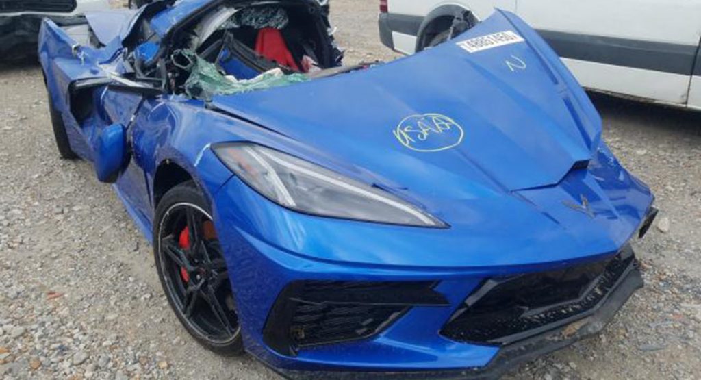  Wrecked C8 Corvettes Apparently Piling Up On Copart