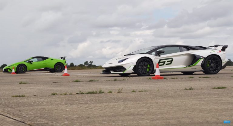 Lamborghini Aventador SVJ And Huracan Performante Accelerate At Warp ...