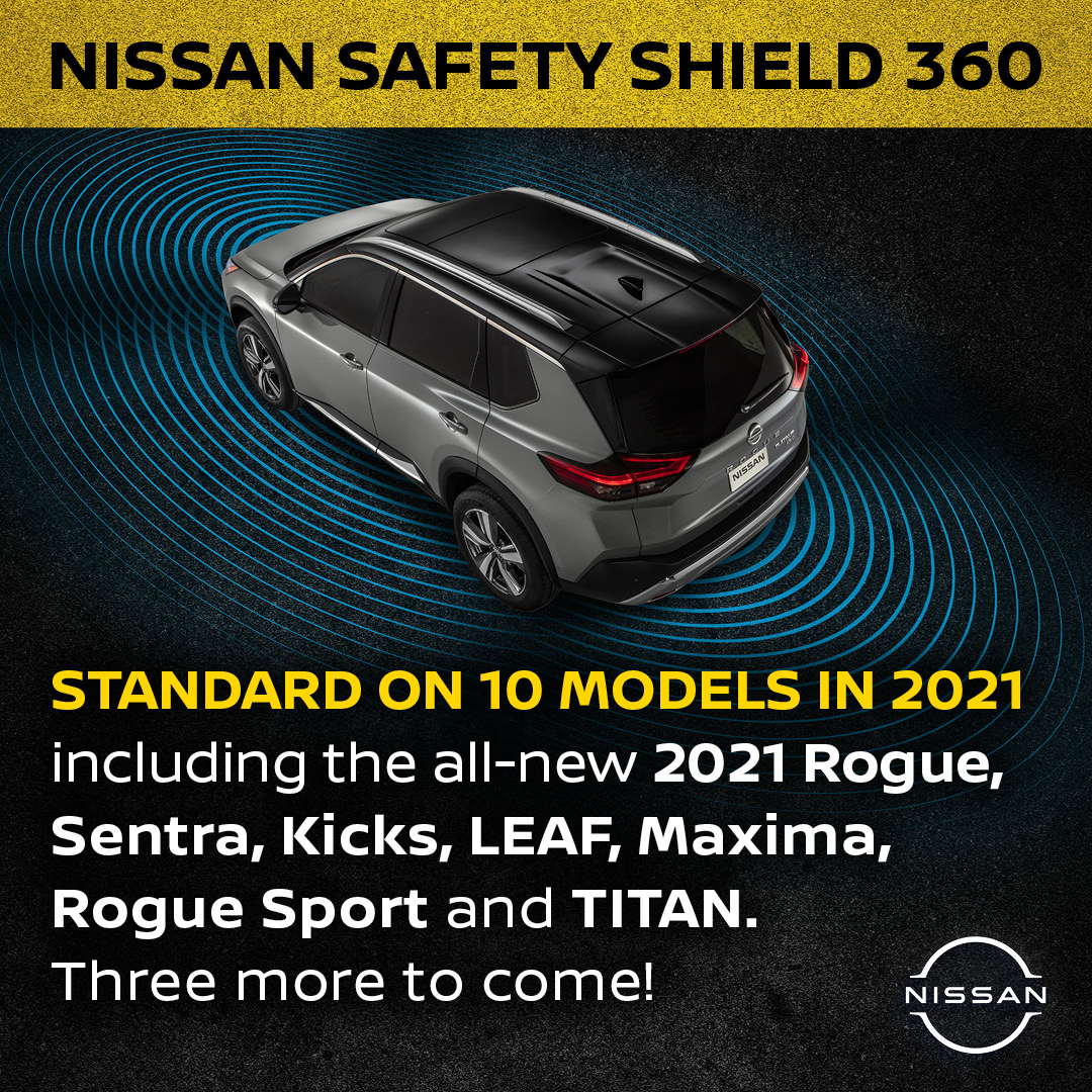 Безопасность ниссан. Nissan Safety Shield. Nissan Safety Shield Side. Nissan Safety Shield RCTA. Nissan Safety Shield Drive Alert System.