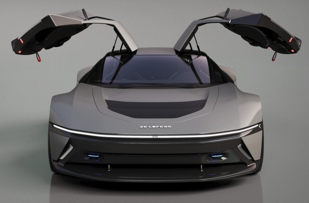 This ModernDay Take On The DeLorean DMC12 Is A Futuristic EV Wrapped