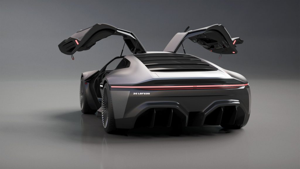 This ModernDay Take On The DeLorean DMC12 Is A Futuristic EV Wrapped