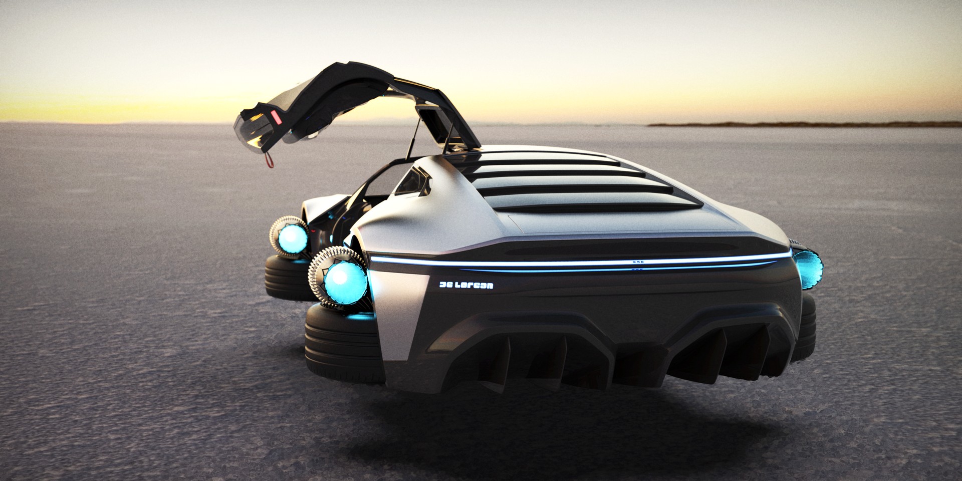 This ModernDay Take On The DeLorean DMC12 Is A Futuristic EV Wrapped