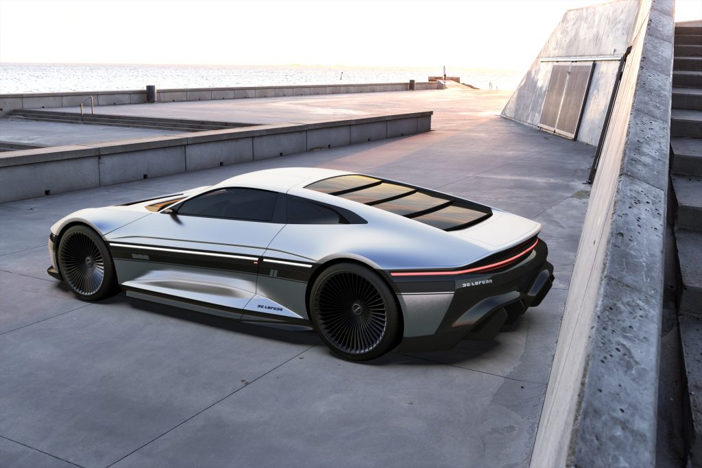 This ModernDay Take On The DeLorean DMC12 Is A Futuristic EV Wrapped