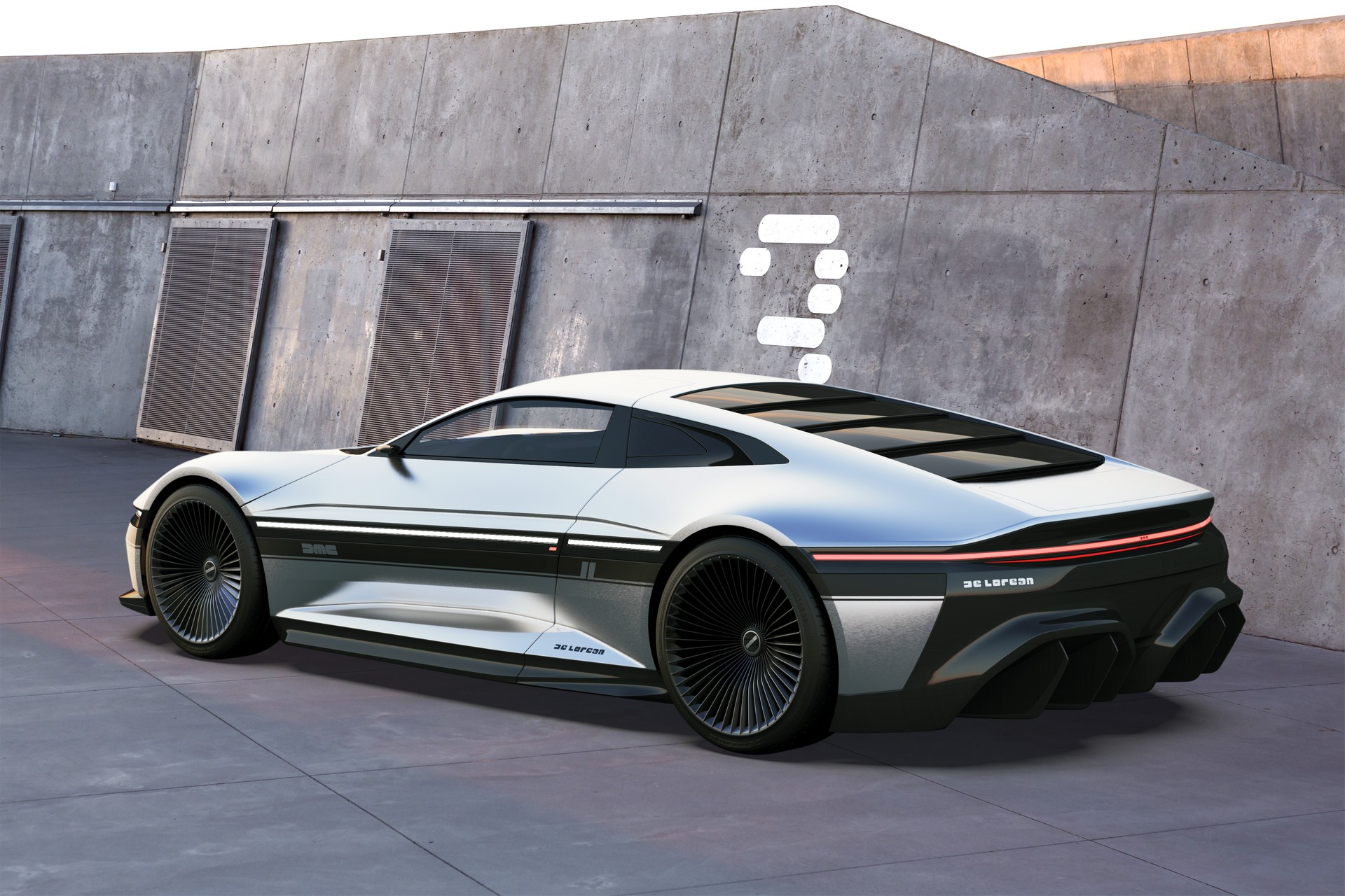 This ModernDay Take On The DeLorean DMC12 Is A Futuristic EV Wrapped