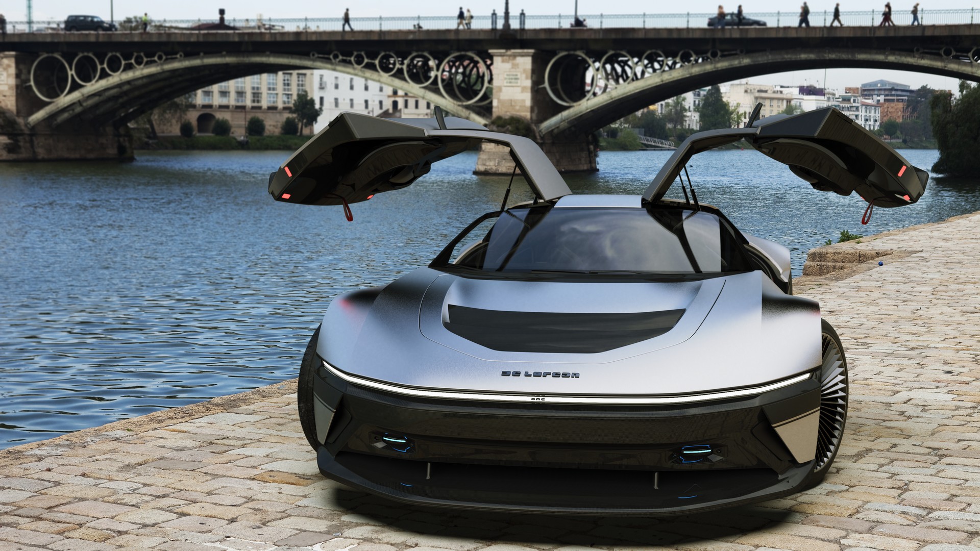 This ModernDay Take On The DeLorean DMC12 Is A Futuristic EV Wrapped