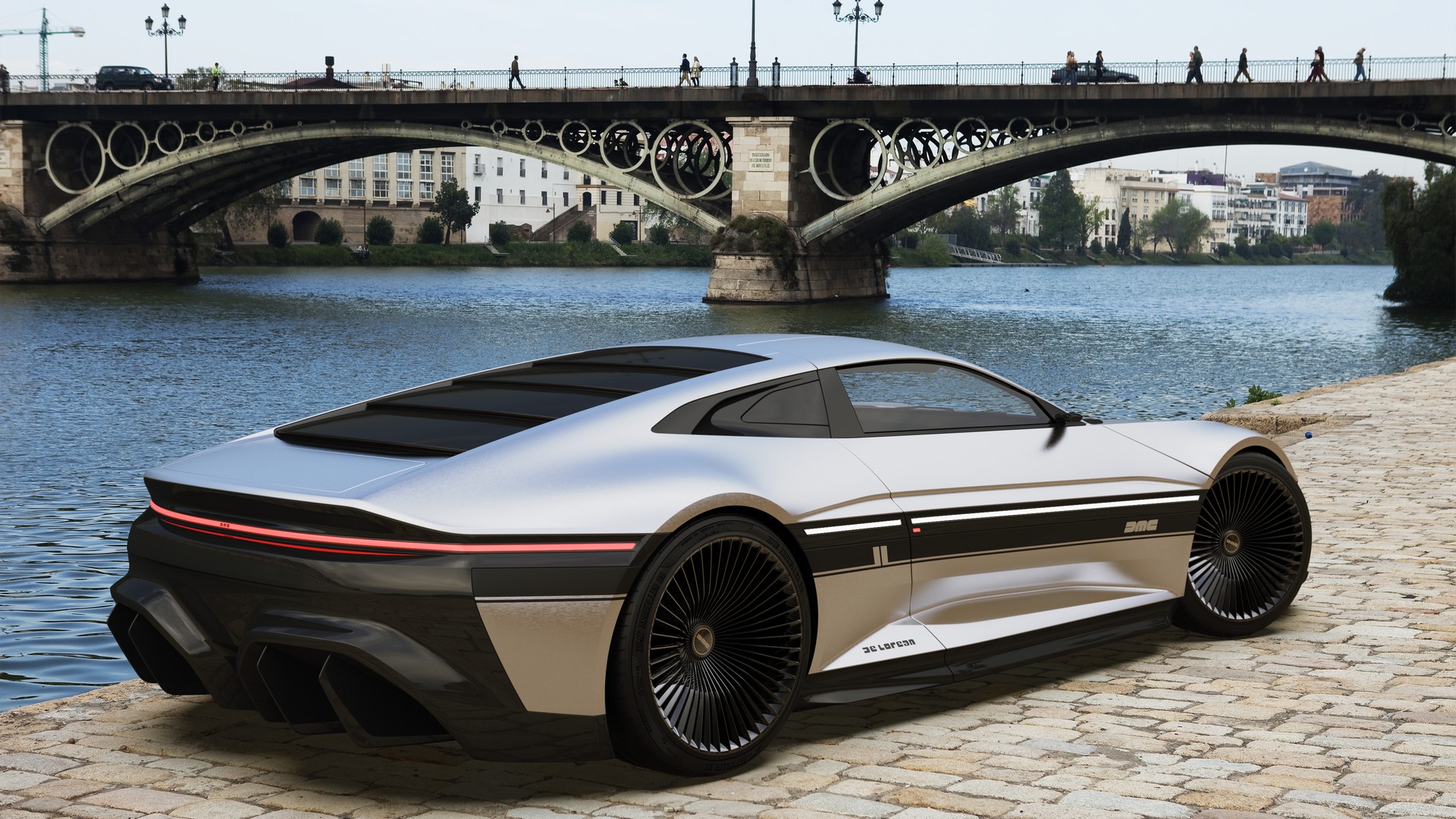 This ModernDay Take On The DeLorean DMC12 Is A Futuristic EV Wrapped