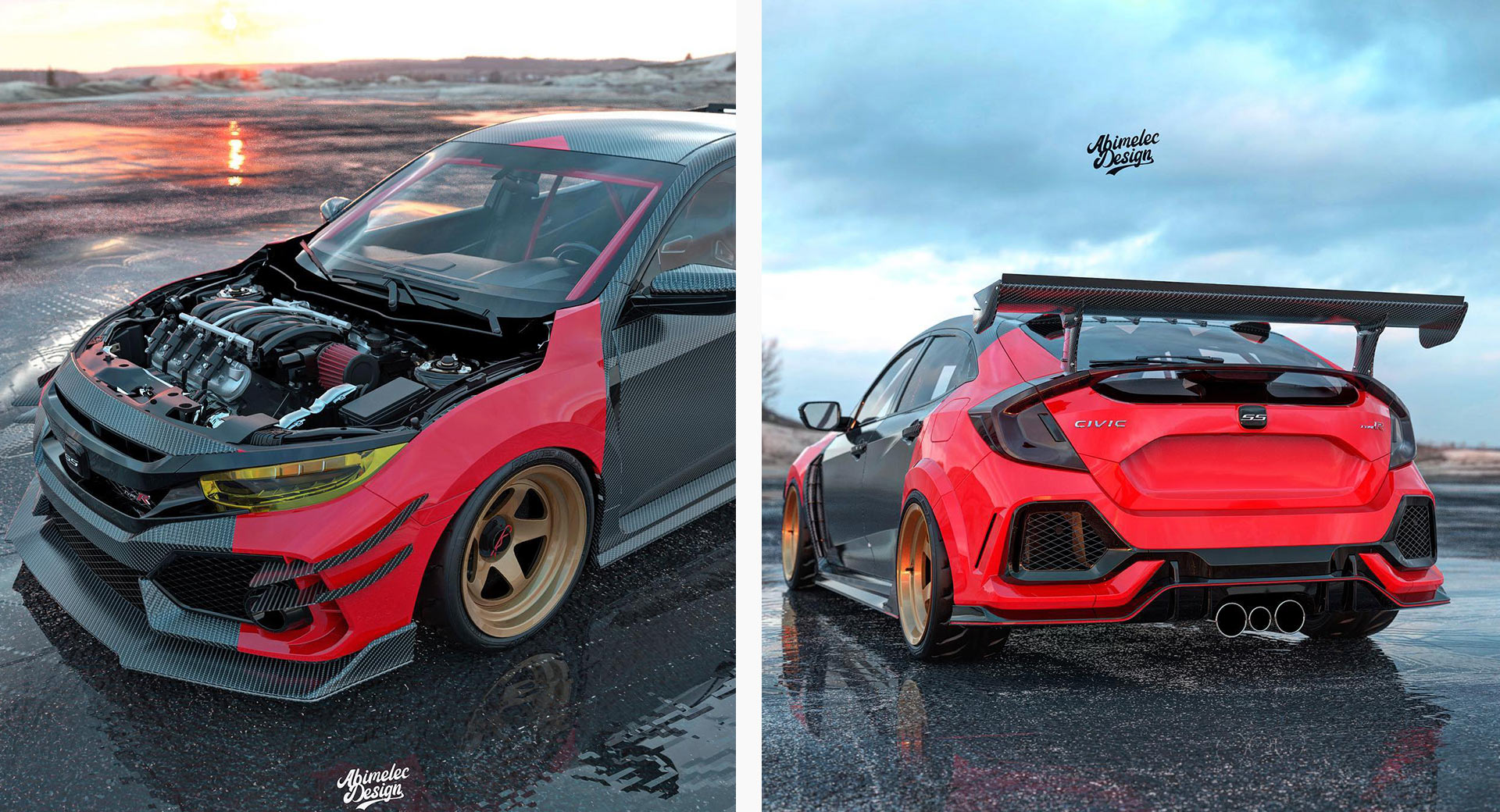 What If Someone Decided To Give The Honda Civic Type R An Ls4 V8