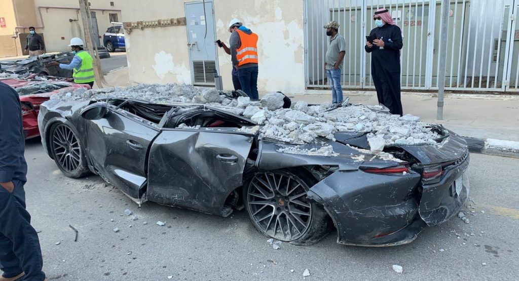  Parking Tower Collapses, Several Vehicles Get Obliterated