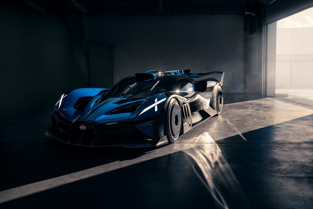 Detuned production Bugatti Bolide shown 