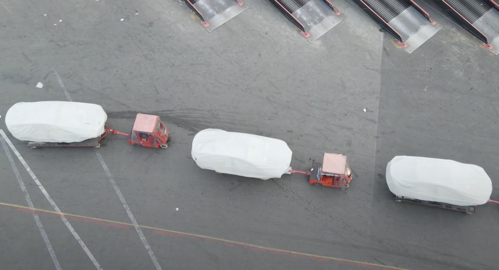  Drone Captures Mystery Teslas Under Covers; Could They Be The Facelifted S And X?