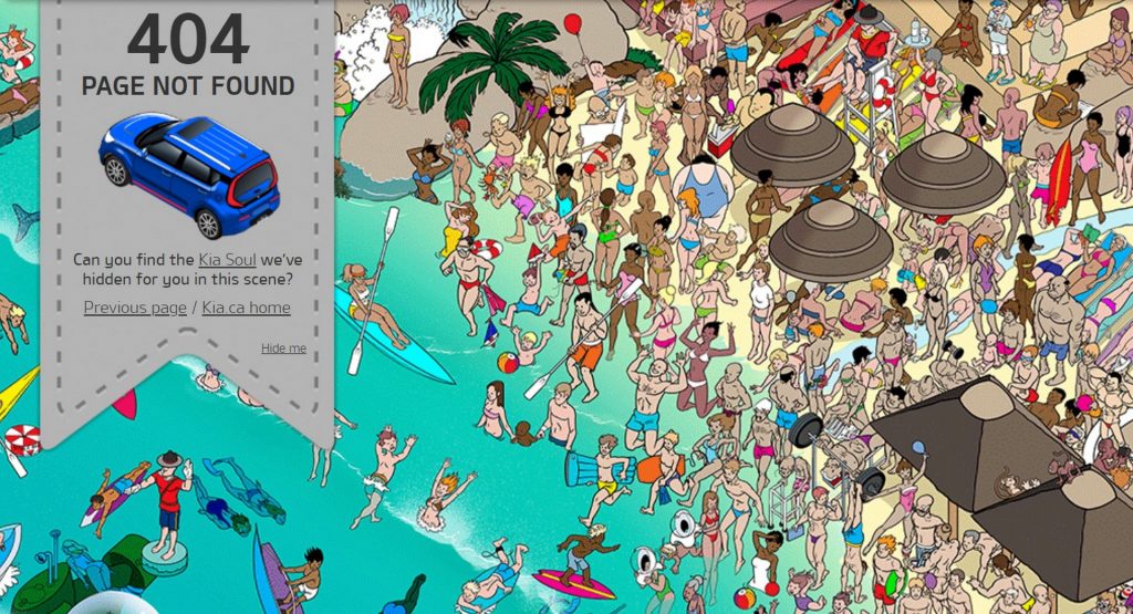  Where’s Souldo? Kia Canada 404 Page Is A Where’s Waldo Homage